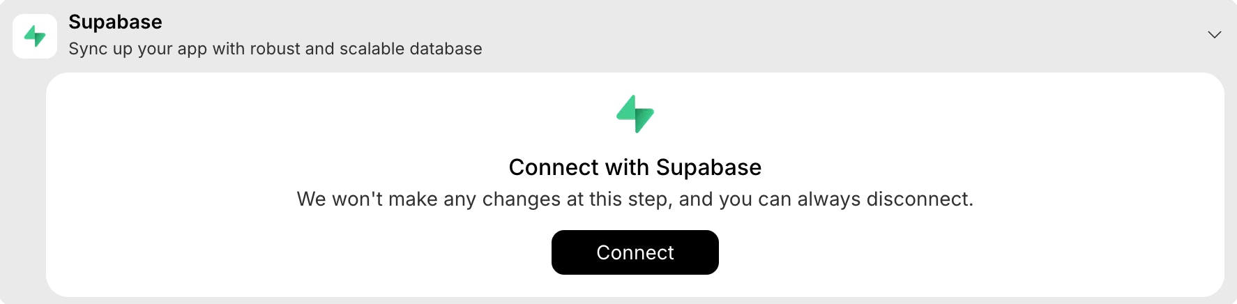 Supabase connect in chat