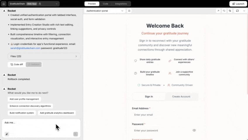 Supabase connect in chat