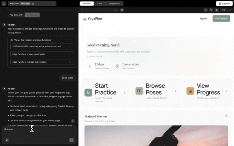 Twilio integration popup in chat