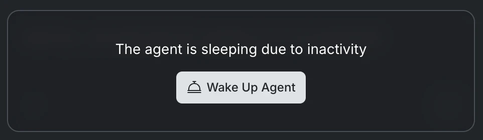 Agent sleeping message in Rocket chat