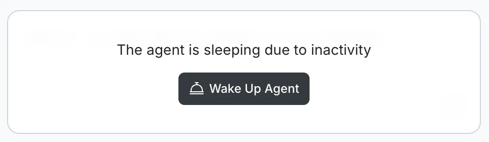 Agent sleeping message in Rocket chat