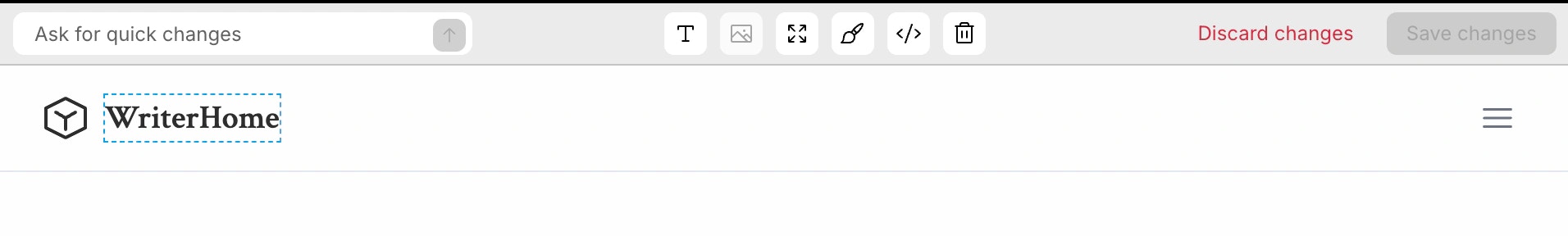 Rocket visual editor open in preview mode with editable properties.