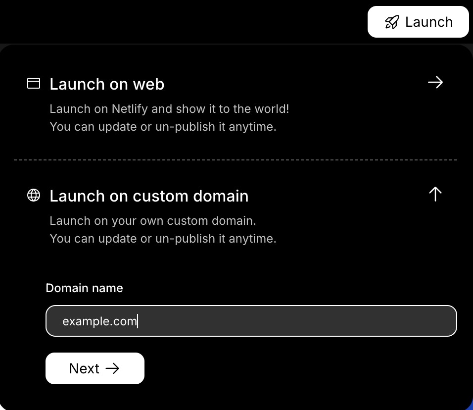 Text input for adding your domain to Rocket.