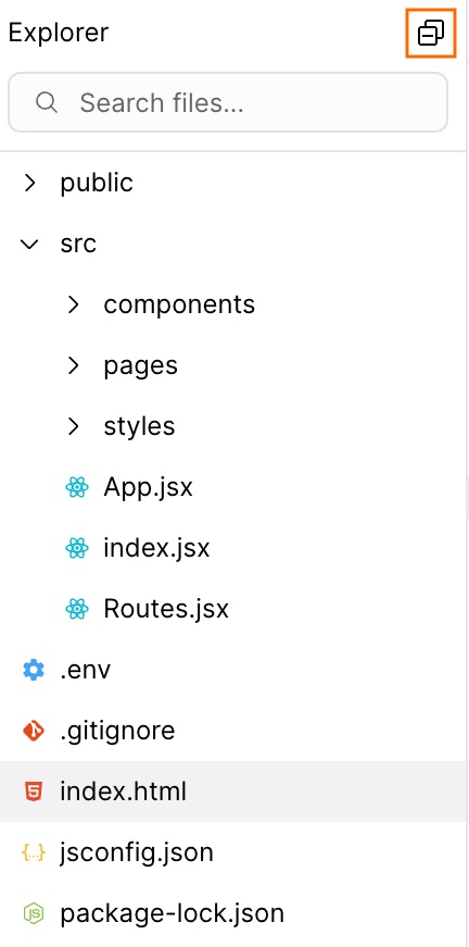 File tree expanded in Rocket code-view showing folders and files.