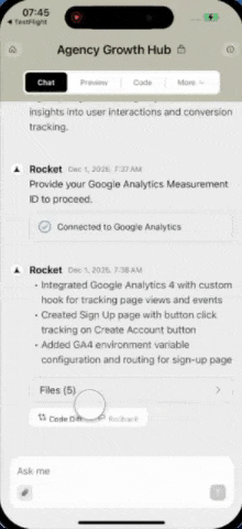 Google AdSense integration popup in chat