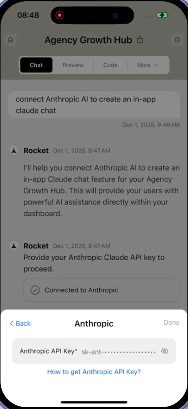 Add API key and save