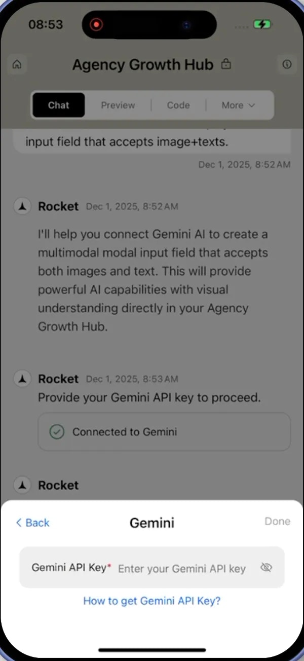 Add API key and save
