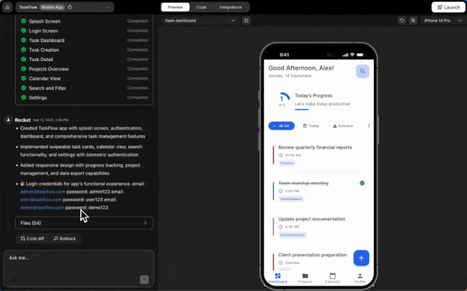 Window showing added and removed lines of code in different colors.