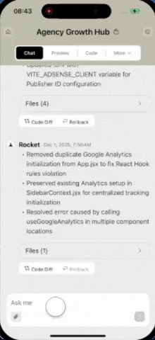 Perplexity integration popup in chat