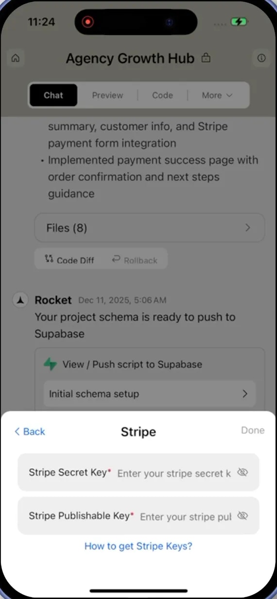 Add Stripe keys and save
