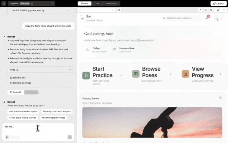 Stripe integration popup in chat