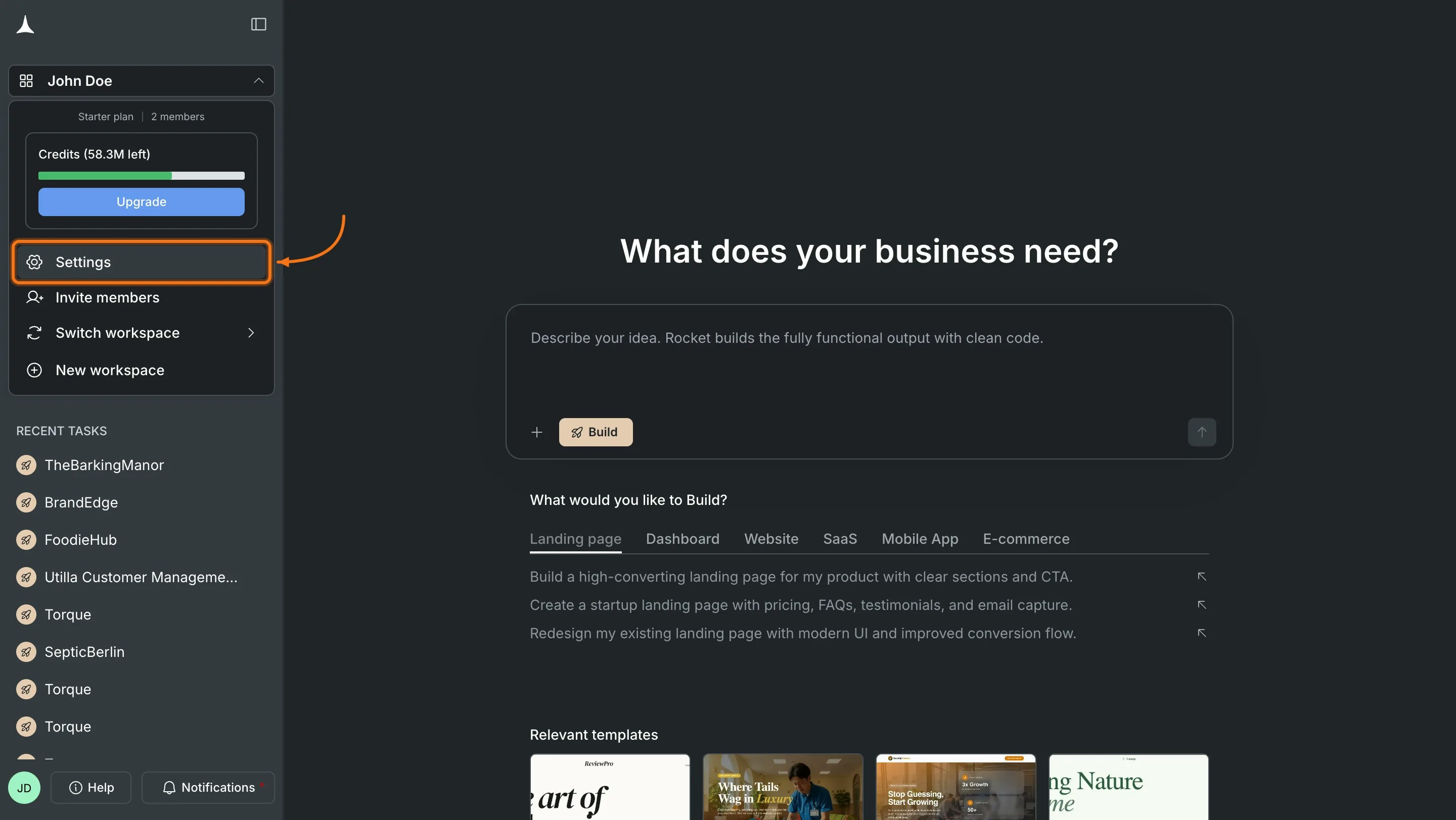 Workspace Settings showing the Connectors tab with the Supabase card.