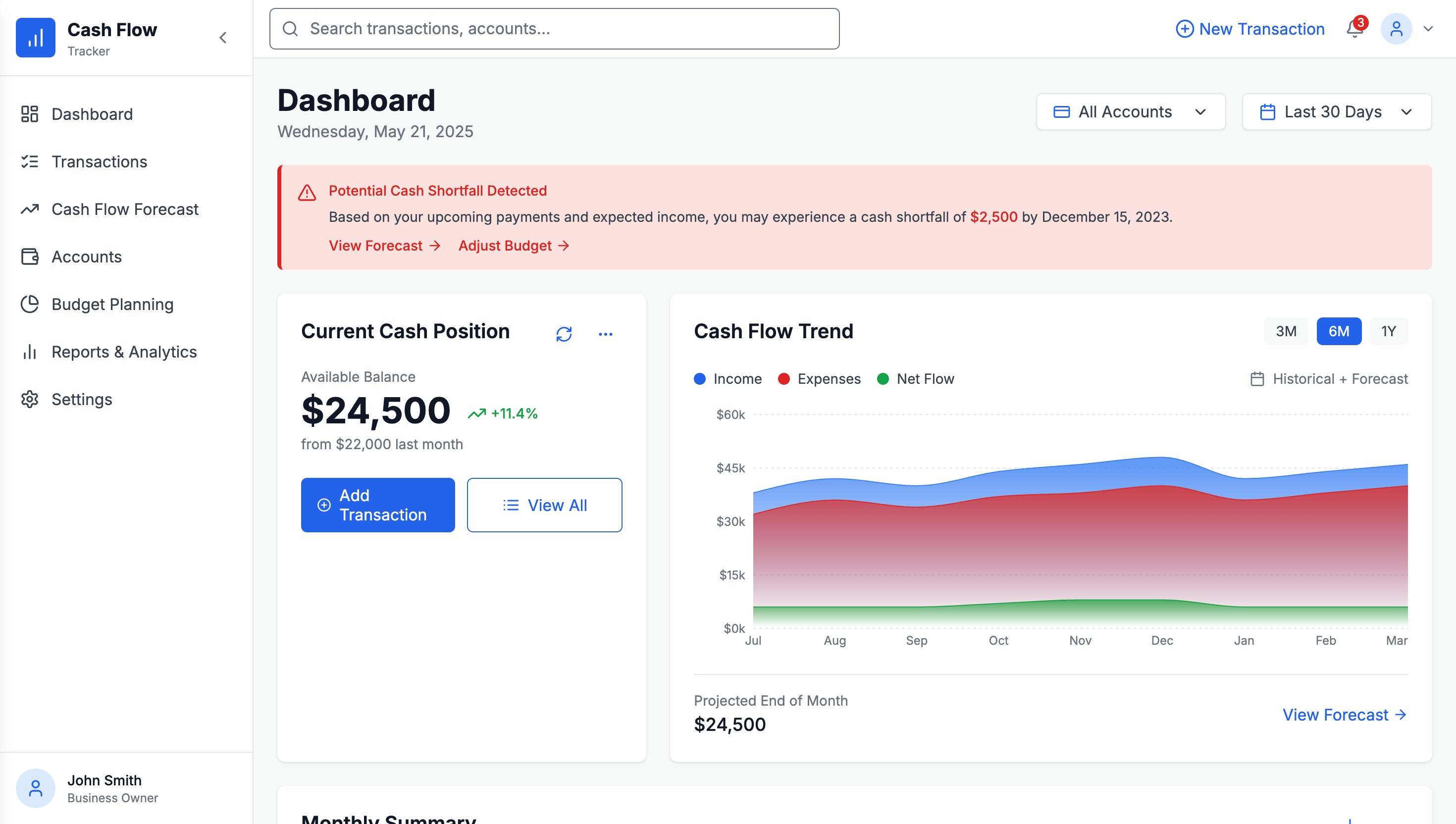 Cash Flow App Preview