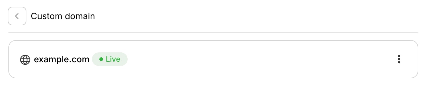 Domain verified and live