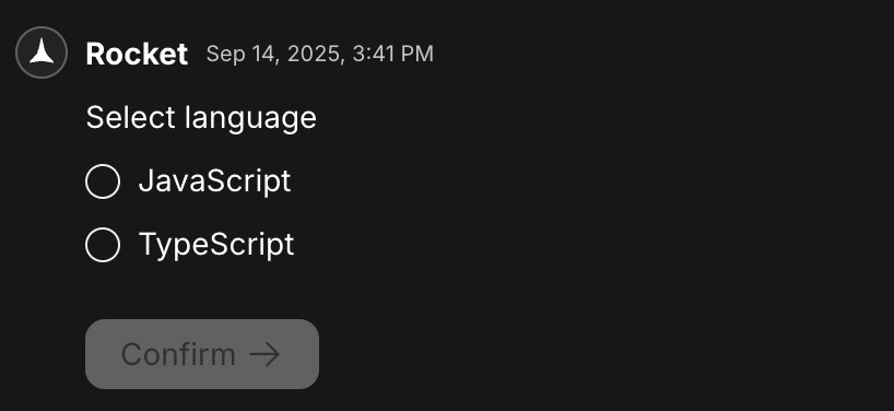 Language and design system settings