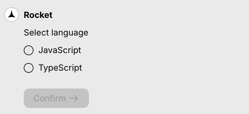 Language and design system settings