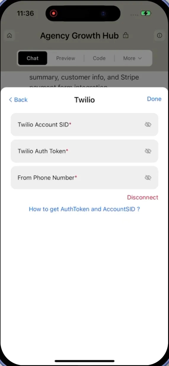 Remove Twilio credentials