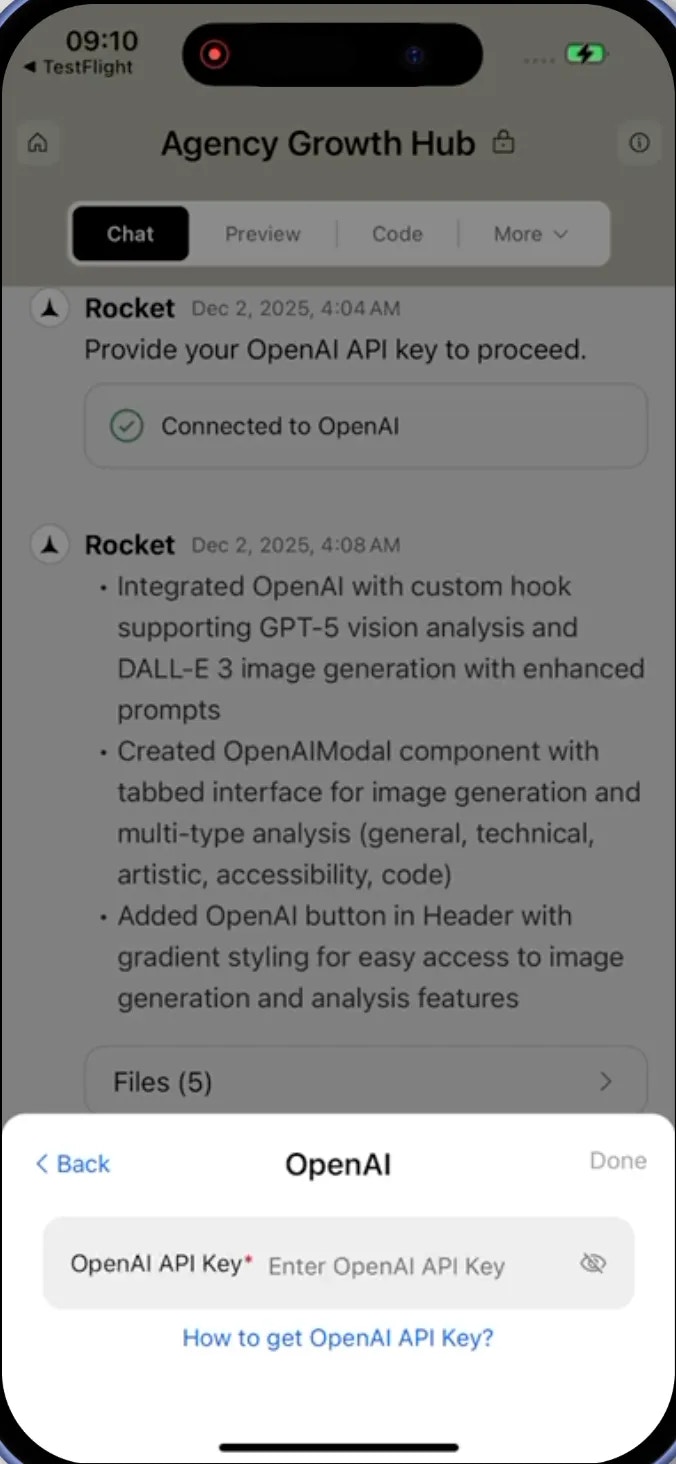 Add API key and save