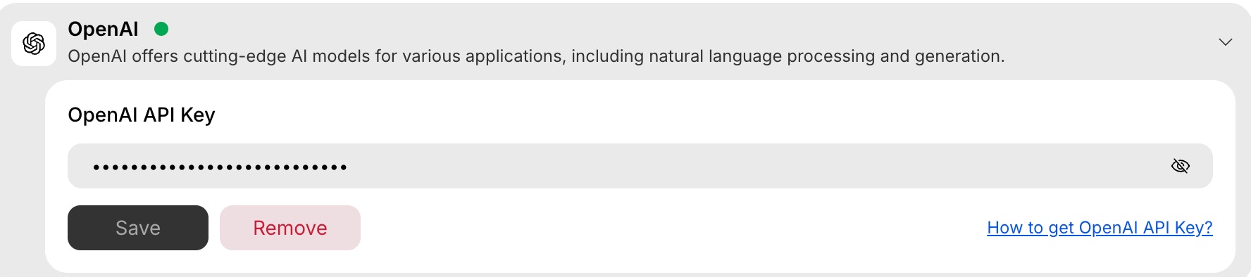 Remove OpenAI integration