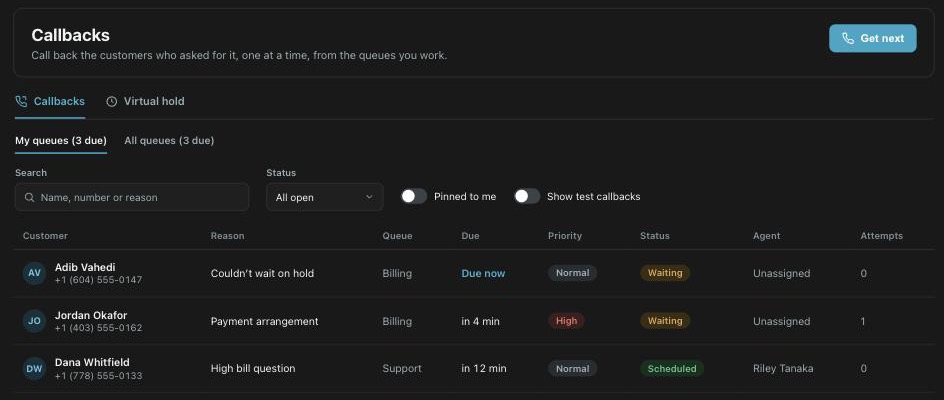 Callbacks queue in dark mode