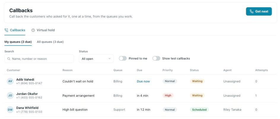 Callbacks queue in light mode