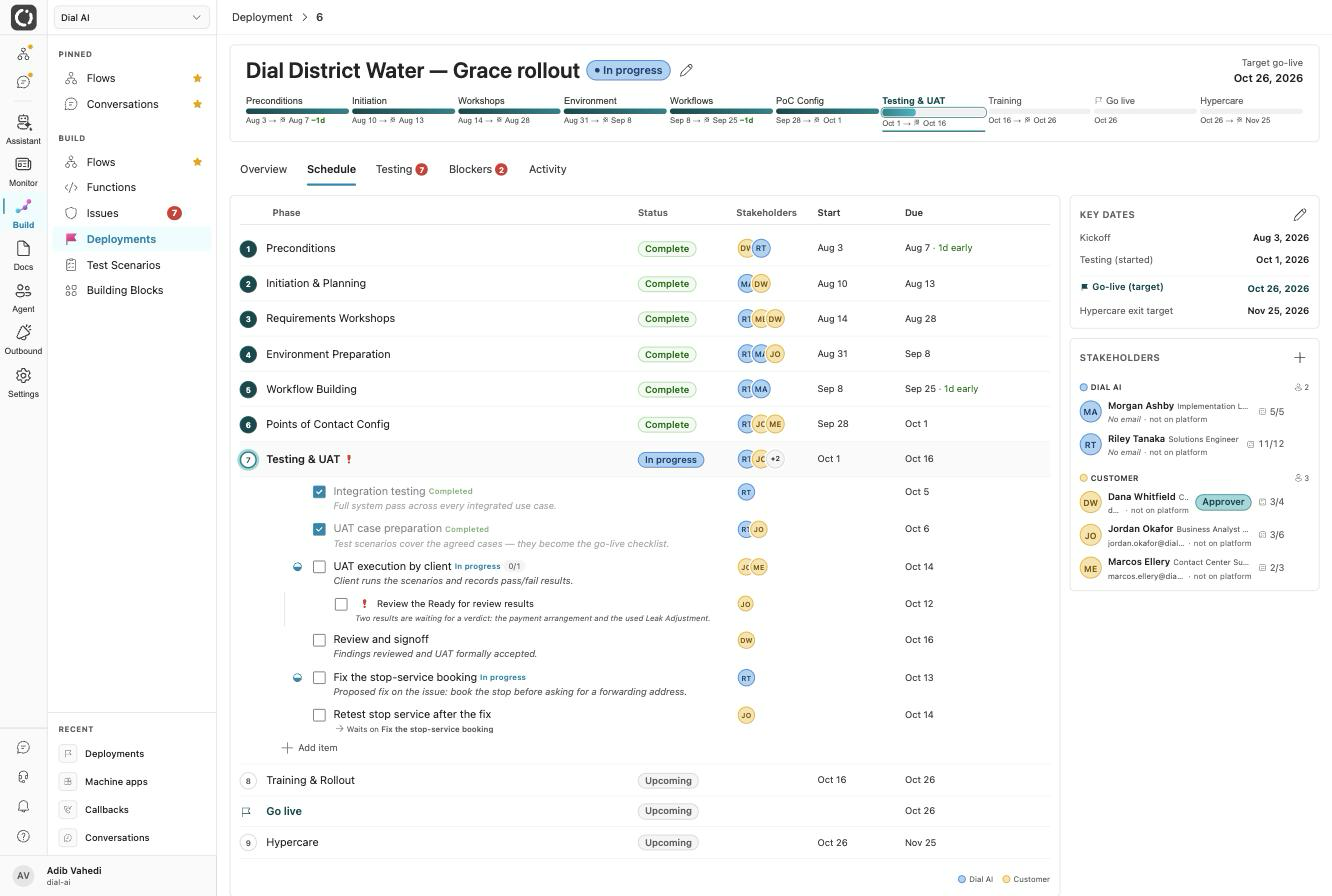 Deployment tracker in light mode