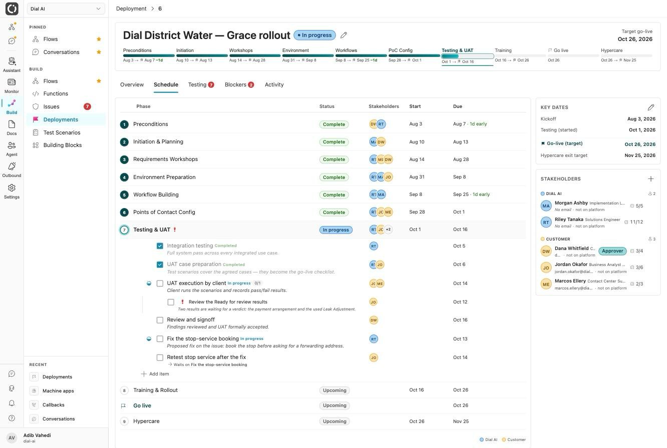 Deployment tracker in light mode