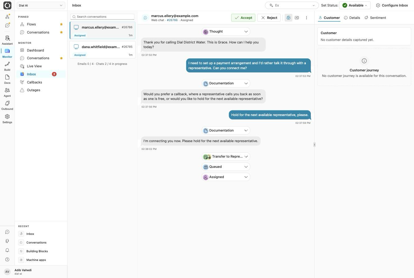 Inbox in light mode
