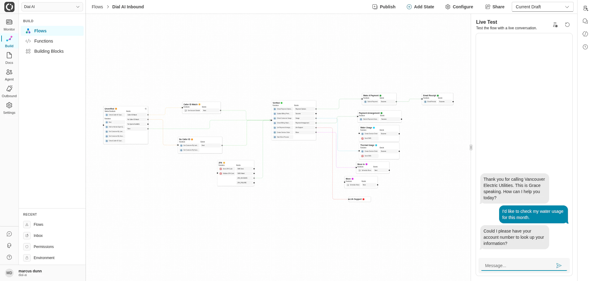 Chat sandbox conversation in light mode