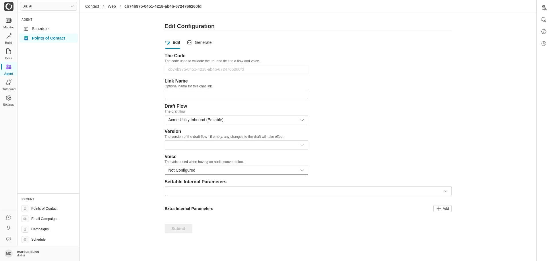 Web POC Edit tab in light mode