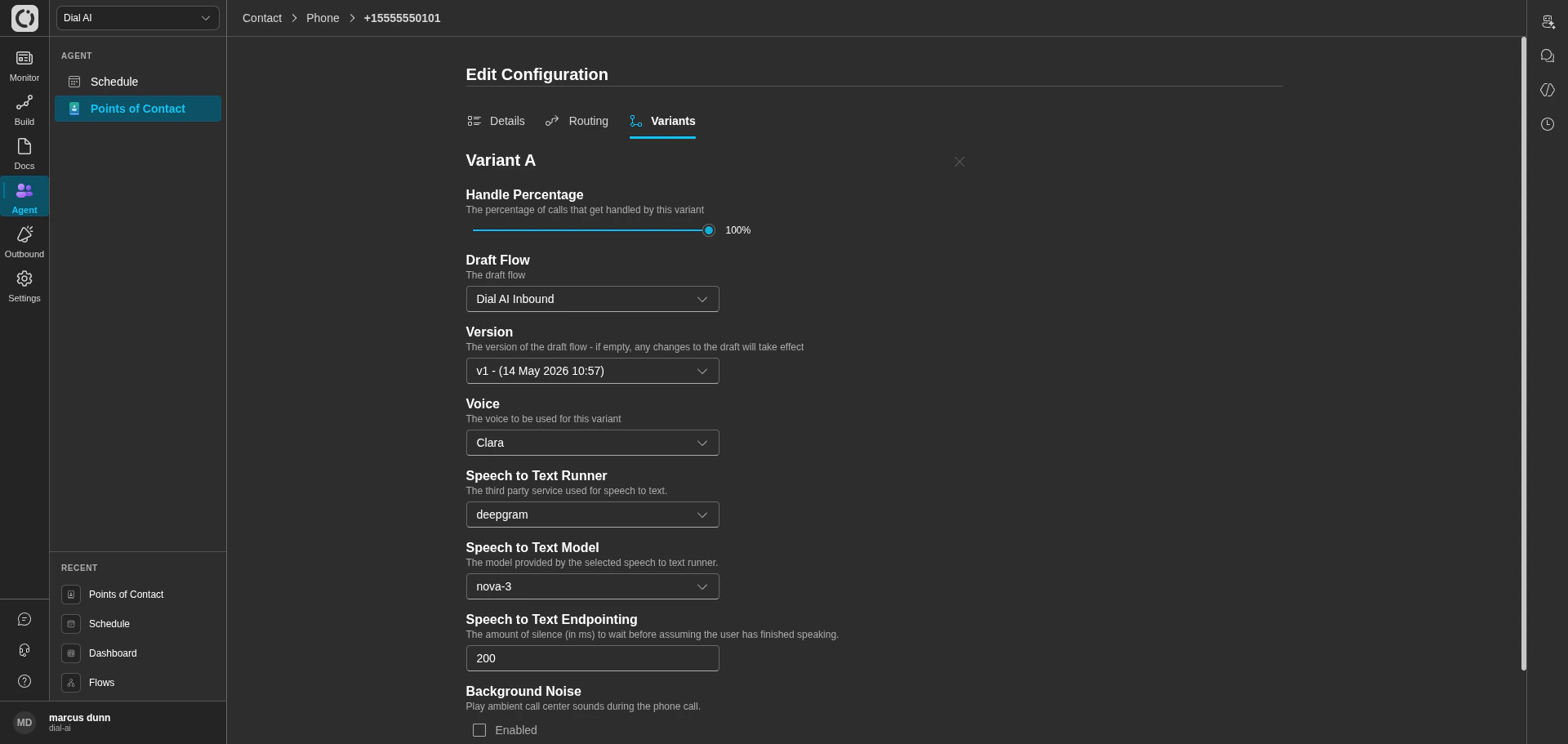 Edit POC Variants tab in dark mode