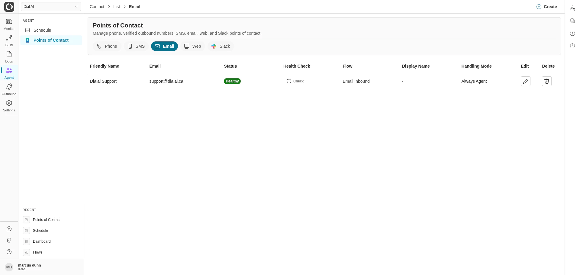 Email tab in light mode