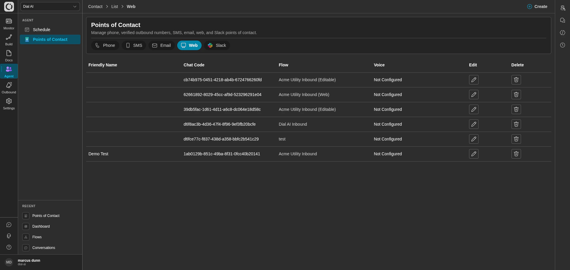 Web tab in dark mode