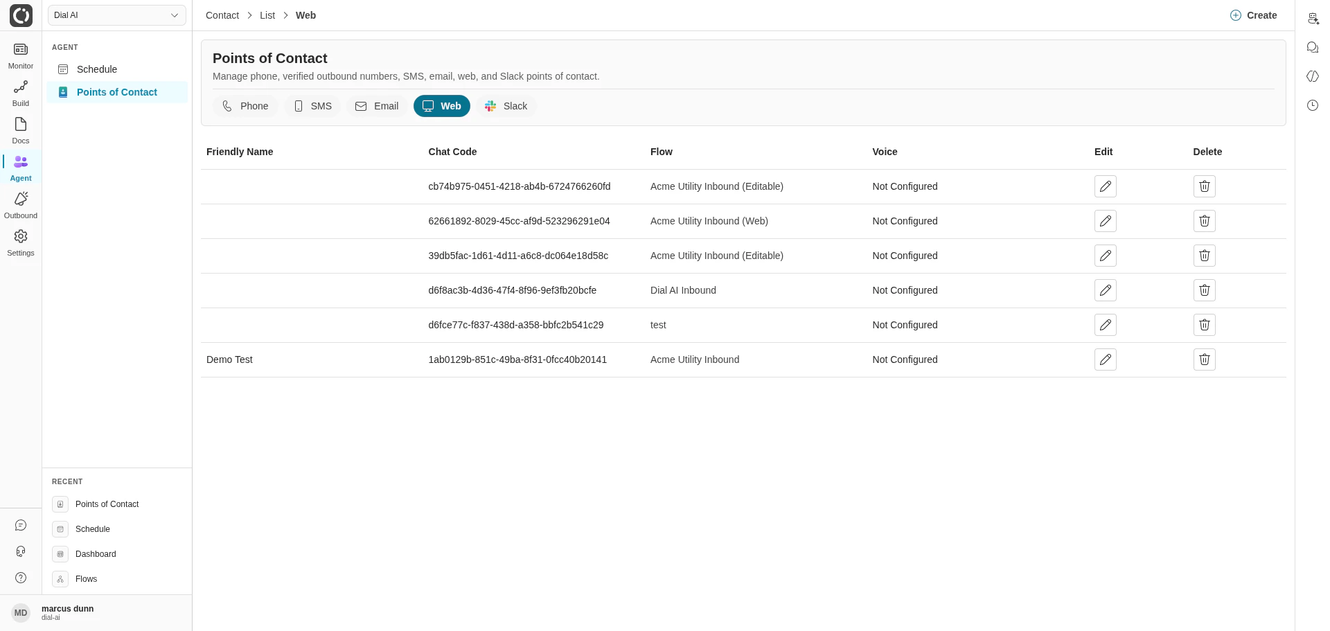 Web tab in light mode
