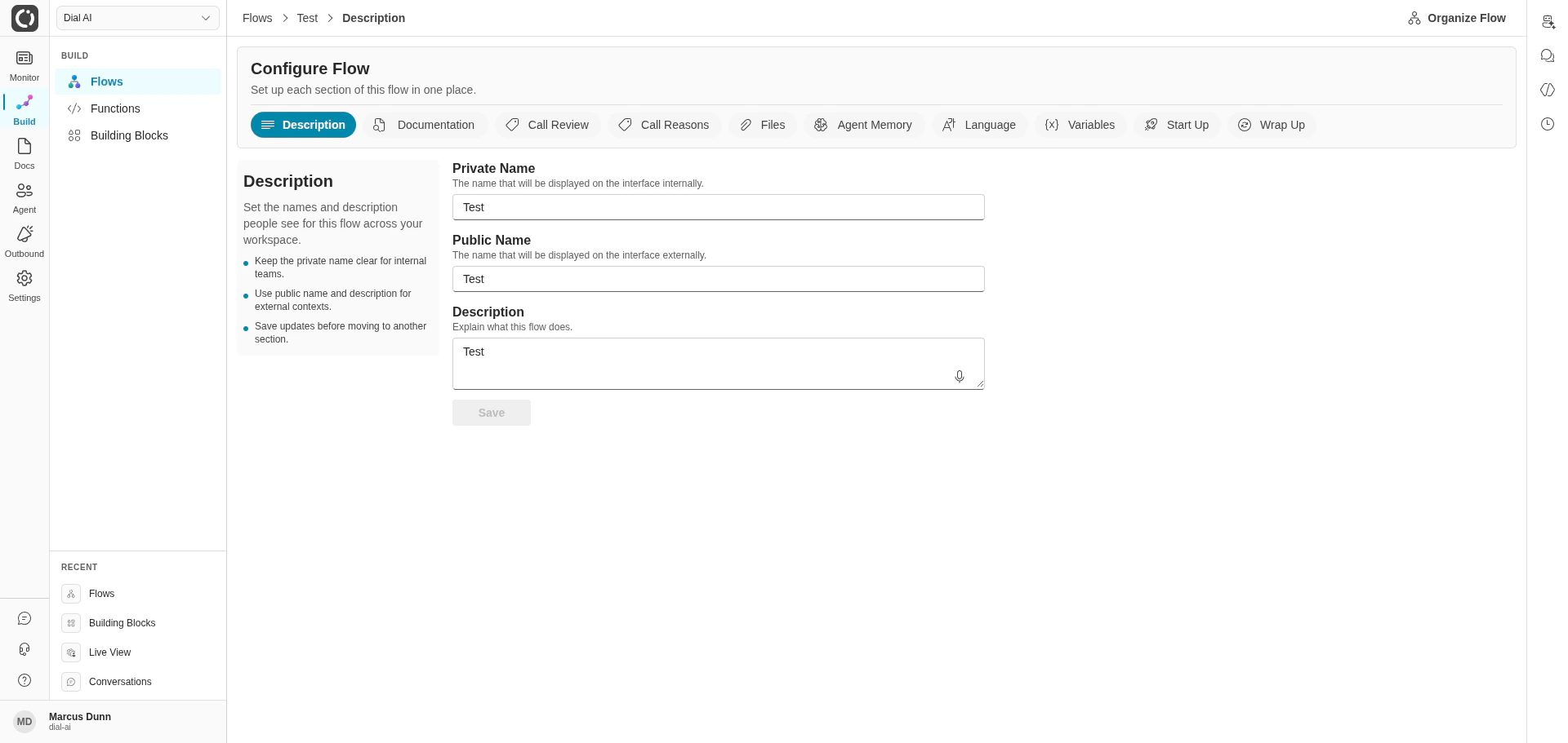 Configure Flow page in light mode