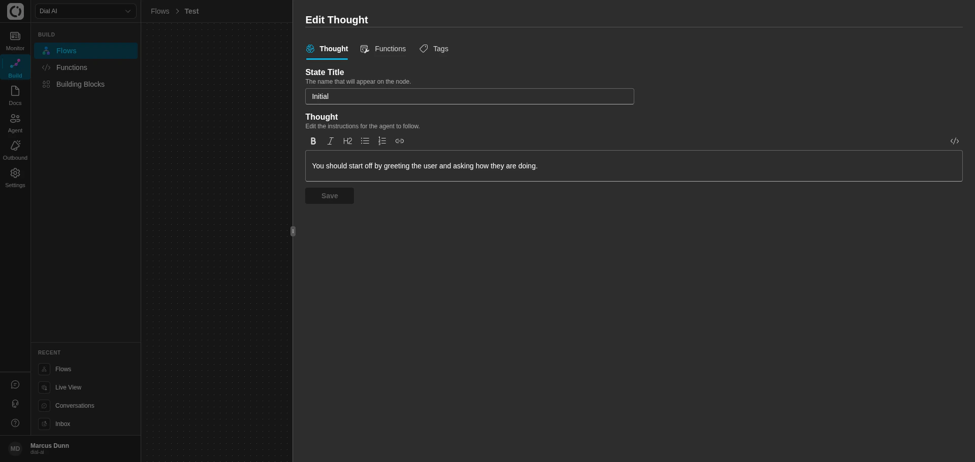 State editor in dark mode
