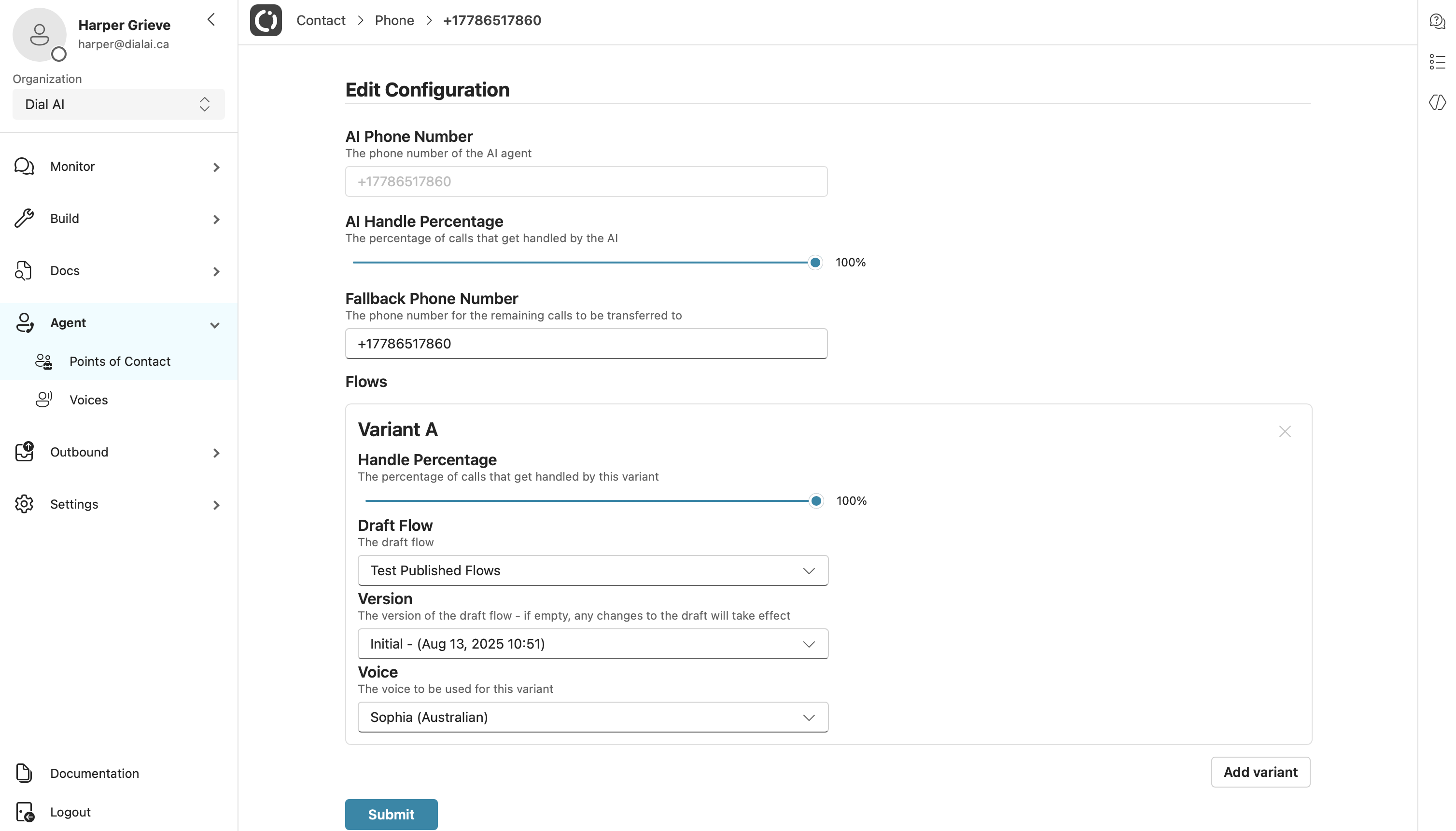 Edit Point Of Contact Page