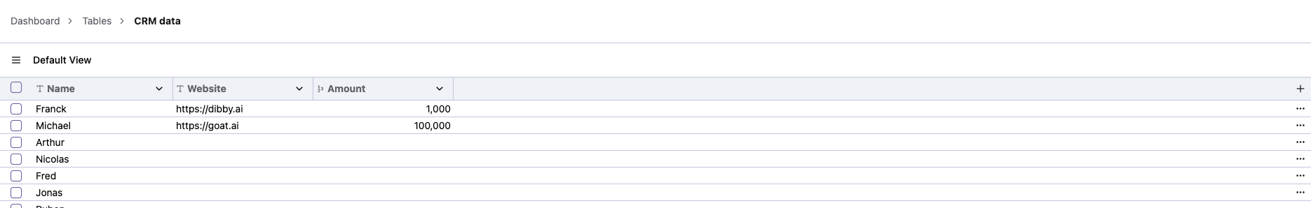 Application interface