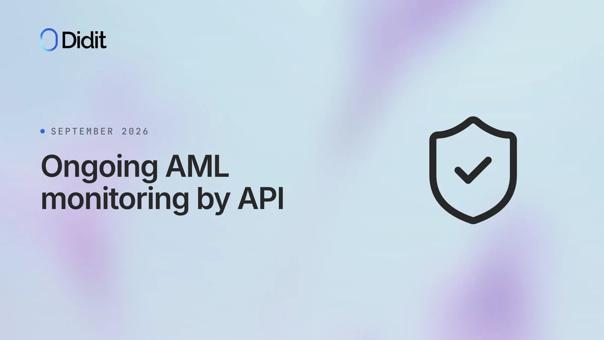 Didit card titled Ongoing AML monitoring by API