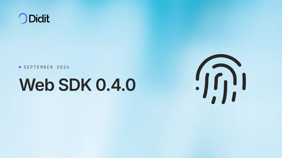 Didit card titled Web SDK 0.4.0