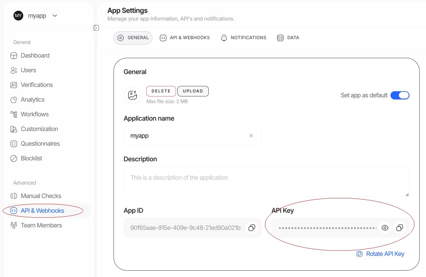 How to get the API key from the Didit Business Console