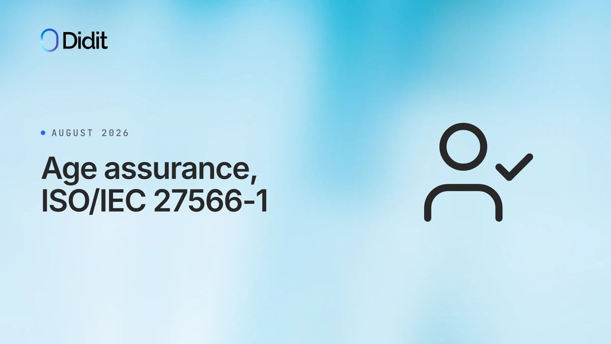 Didit card titled Age assurance, ISO/IEC 27566-1