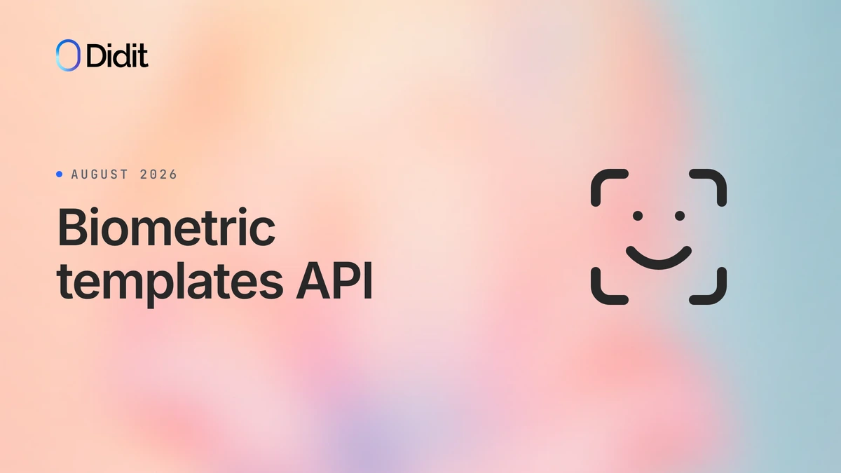 Didit card titled Biometric templates API