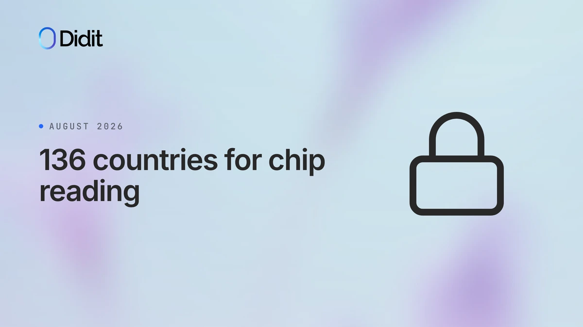 Didit card titled 136 countries for chip reading