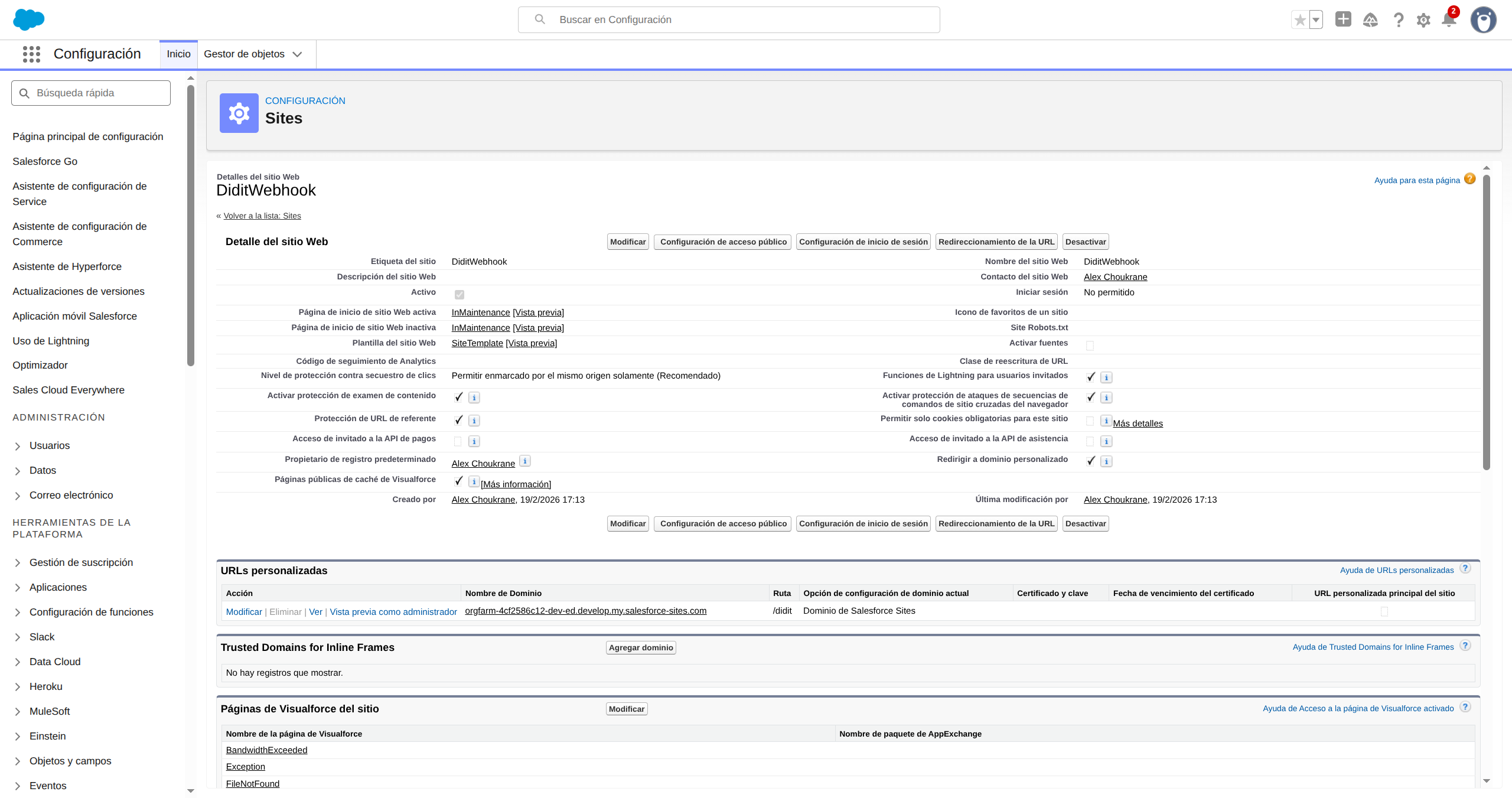Step 3 - Site created