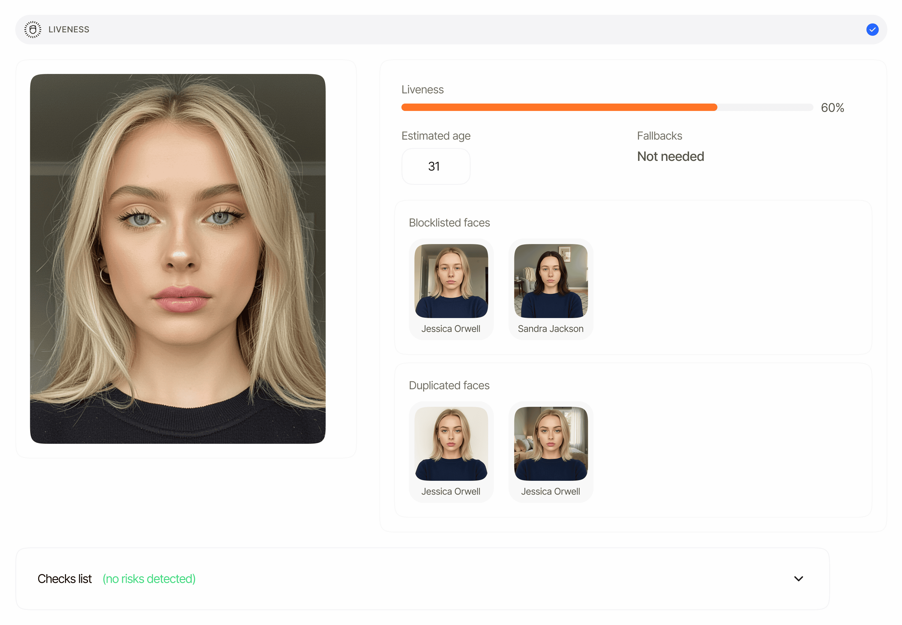 Liveness Detection Report - Didit Documentation