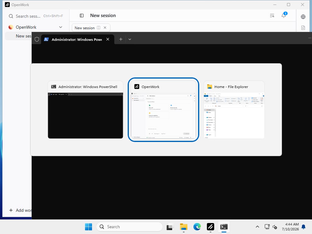 A company icon displayed in the real Windows taskbar and Alt-Tab switcher