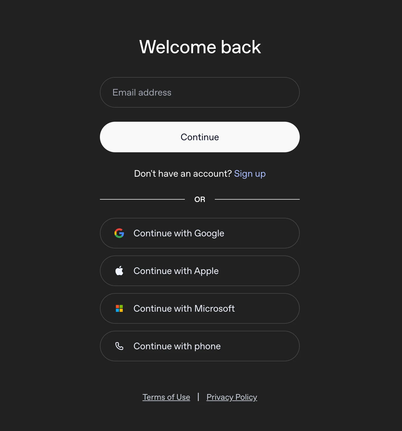 OpenAI authentication login page