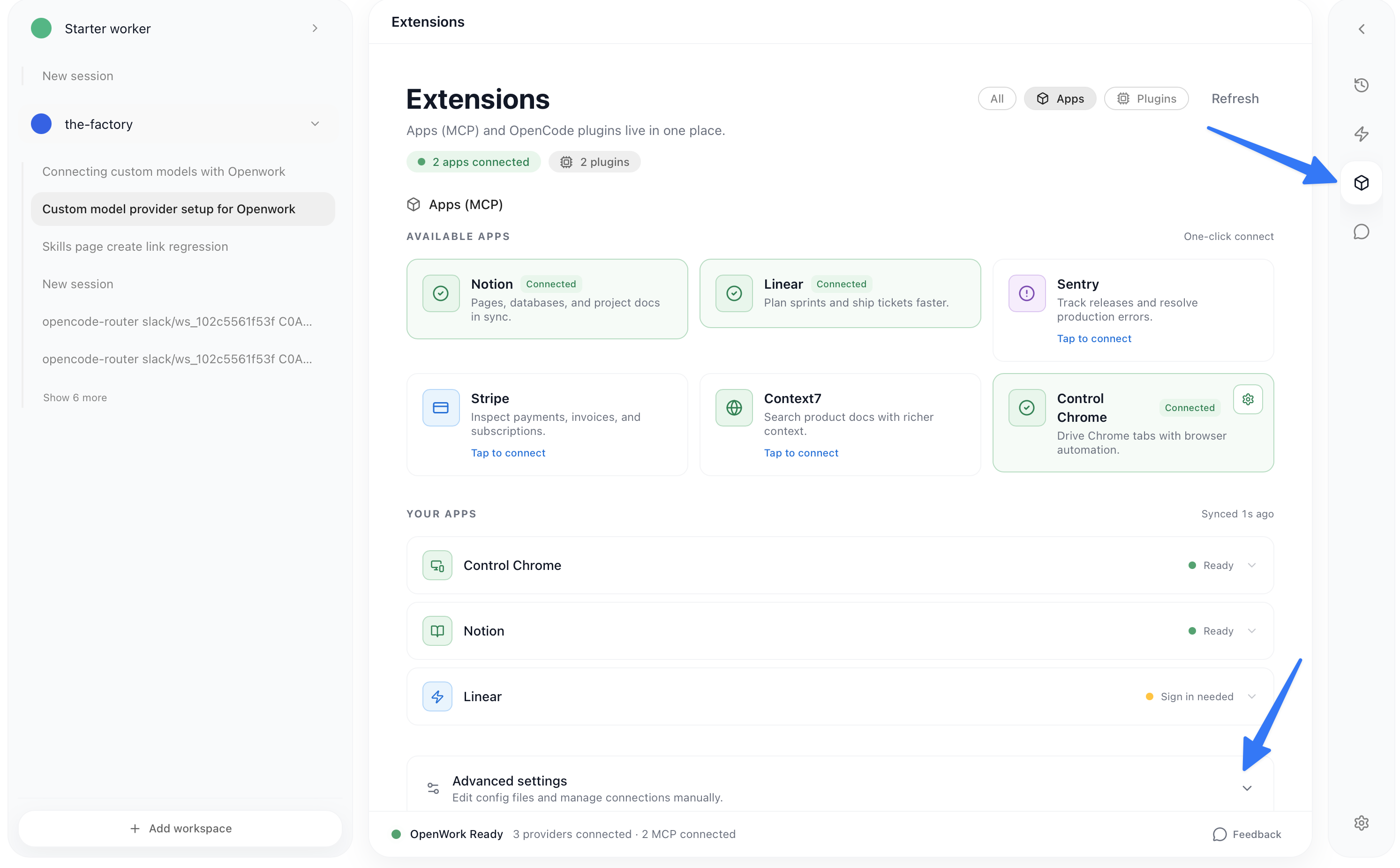 Add a custom MCP server - OpenWork Docs
