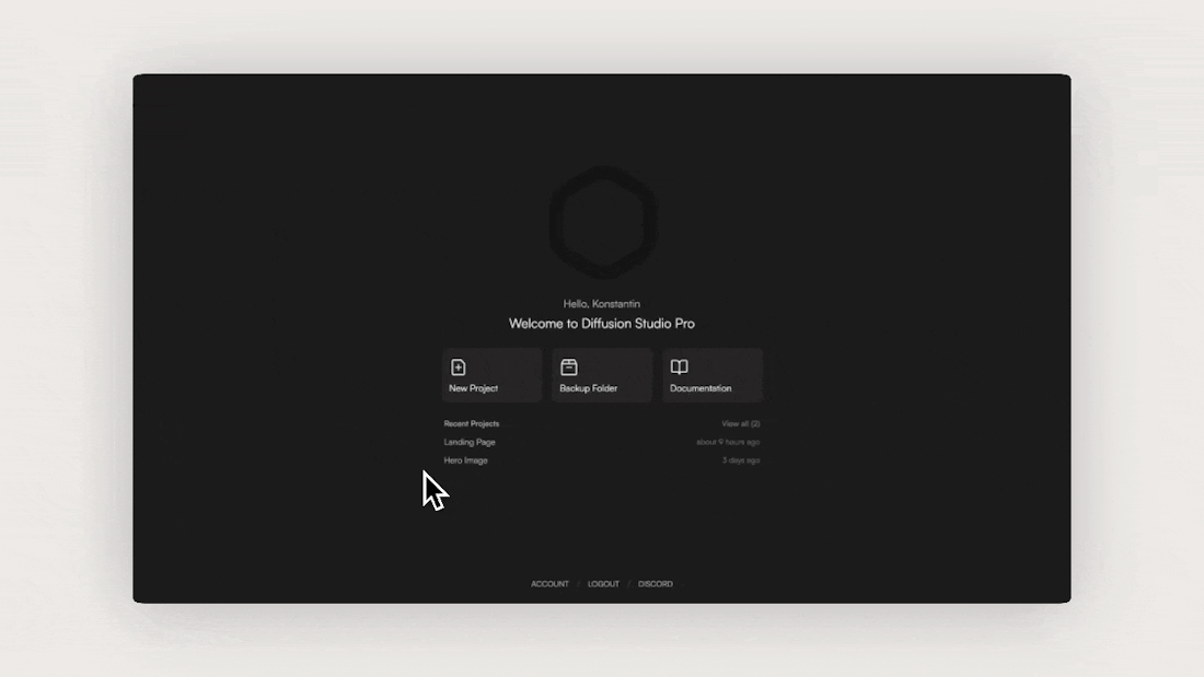 Welcome - Diffusion Studio Pro